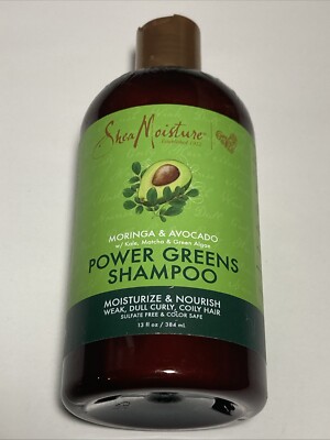 (NEW) Shea Moisture Moringa & Avocado Power Greens 13oz SHAMPOO