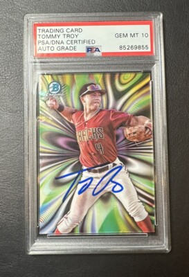 #ad 2023 Bowman Draft Tommy Troy Mood Ring PSA 10 Auto Signed MR 7 $99.99