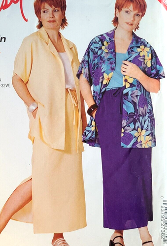 UC EASY Stitch 'N Save 2738 Sew Pattern Shirt Skirt Tank Top Plus Size 28W-32W