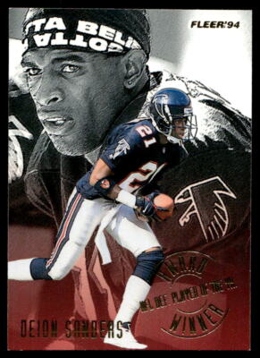 1994 Fleer #3 Deion Sanders Atlanta Falcons NO RESERVE! Award Winner Insert