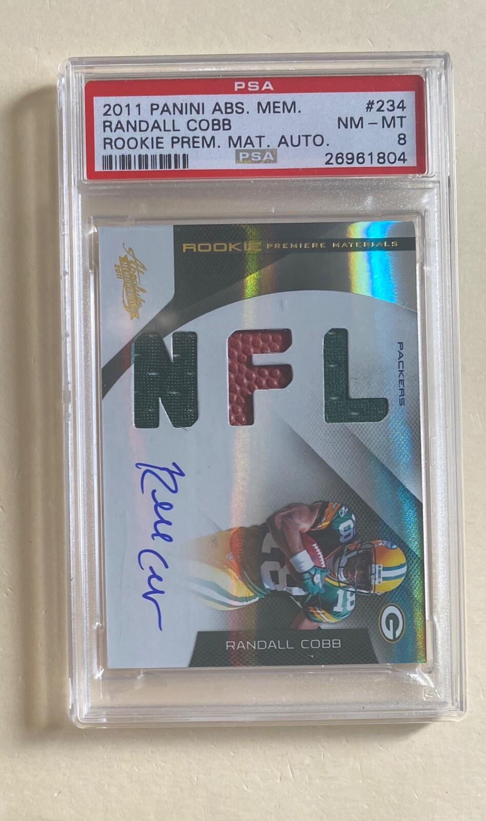 Randall Cobb Panini Absolute Memorabilia #234 Rookie Premiere Material Autograph