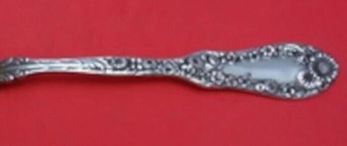 Cuchara de bayas de plata esterlina número 10 de Dominick and Haff GW con flores 8 1/4" Foto 2 de 2