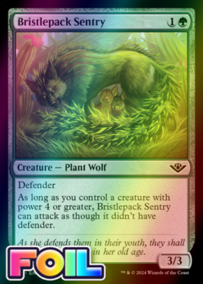 x1 Bristlepack Sentry OTJ MTG 156 FOIL COMMON M/NM 1x