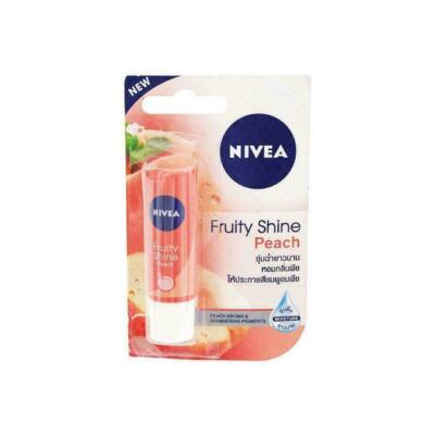 Nivea Lip Fruity Shine Peach 4.8 g x 2 Provides Moisturisation.