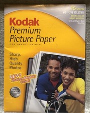 NEW Kodak Premium Picture Paper for InkJet Printers 8.5x11 High Gloss 15 Sheets