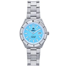 Shield Condor Bracelet Watch w/Date - Blue