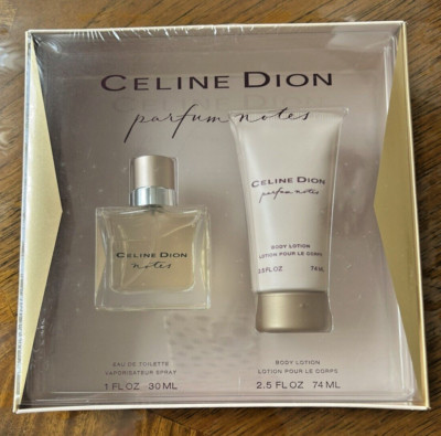 Celine Dion Notes By Coty EDT 1.0oz/Body Lotion 2.5oz~Gift set of 2~NWB~Sealed