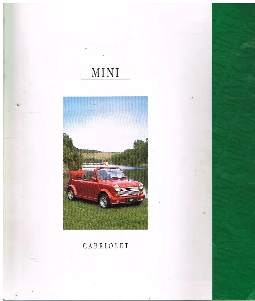 ROVER MINI 1.3 CABRIOLET ORIGINAL 1992 FACTORY UK VERKAUFSPROSPEKT - Bild 1 von 1