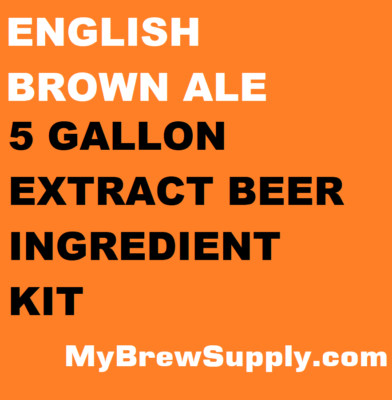 English Brown Ale Homebrew 5 Gallon Beer Extract Ingredient Kit - My Brew Supply