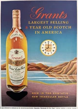 Grants Scotch Austin & Nichols Co Inc New York 8 Yr Old Vintage Print Ad 1940s?