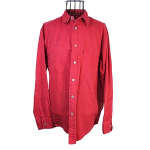 levi's red denim shirt