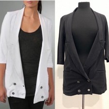Monrow Black Double Breasted Blazer Size S
