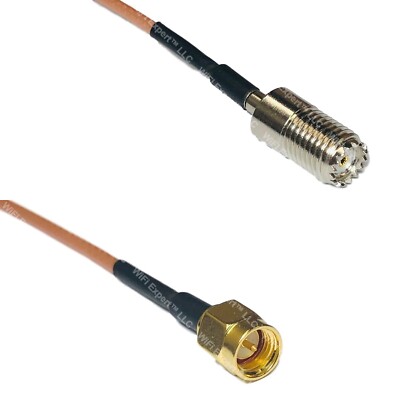 RG316 MINI UHF FEMALE to SMA MALE Coax RF Cable USA-Ship