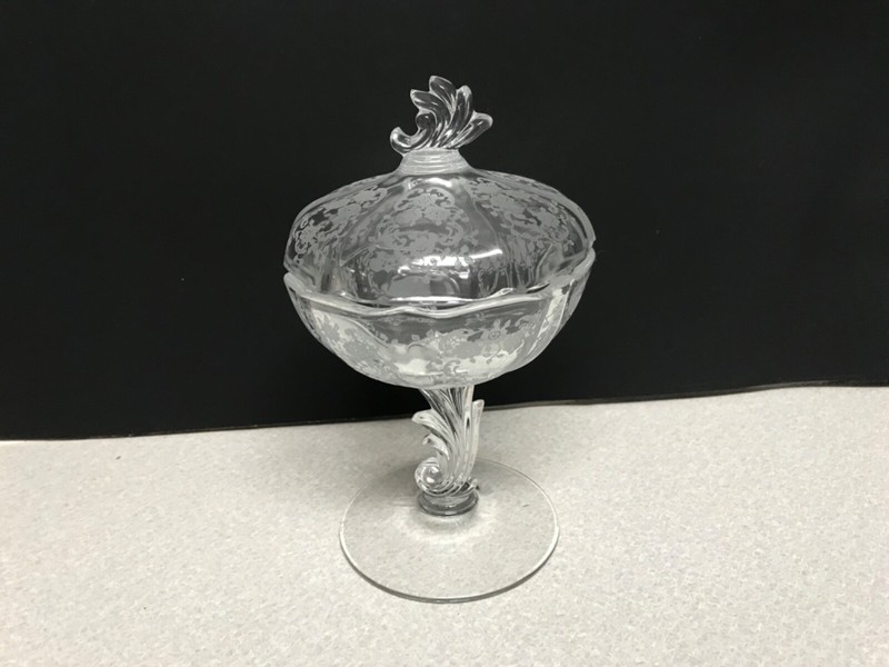 Fostoria Meadowrose  Baroque Style Jelly / Candy with Lid,Excellent Condition