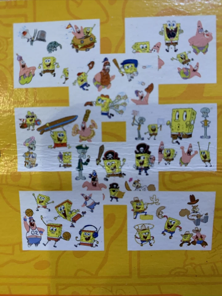 43 Tatuajes Temporales Favor Cumpleaños Niños Bob Esponja Pantalones Cuadrados Nickelodeon Foto 4 de 4