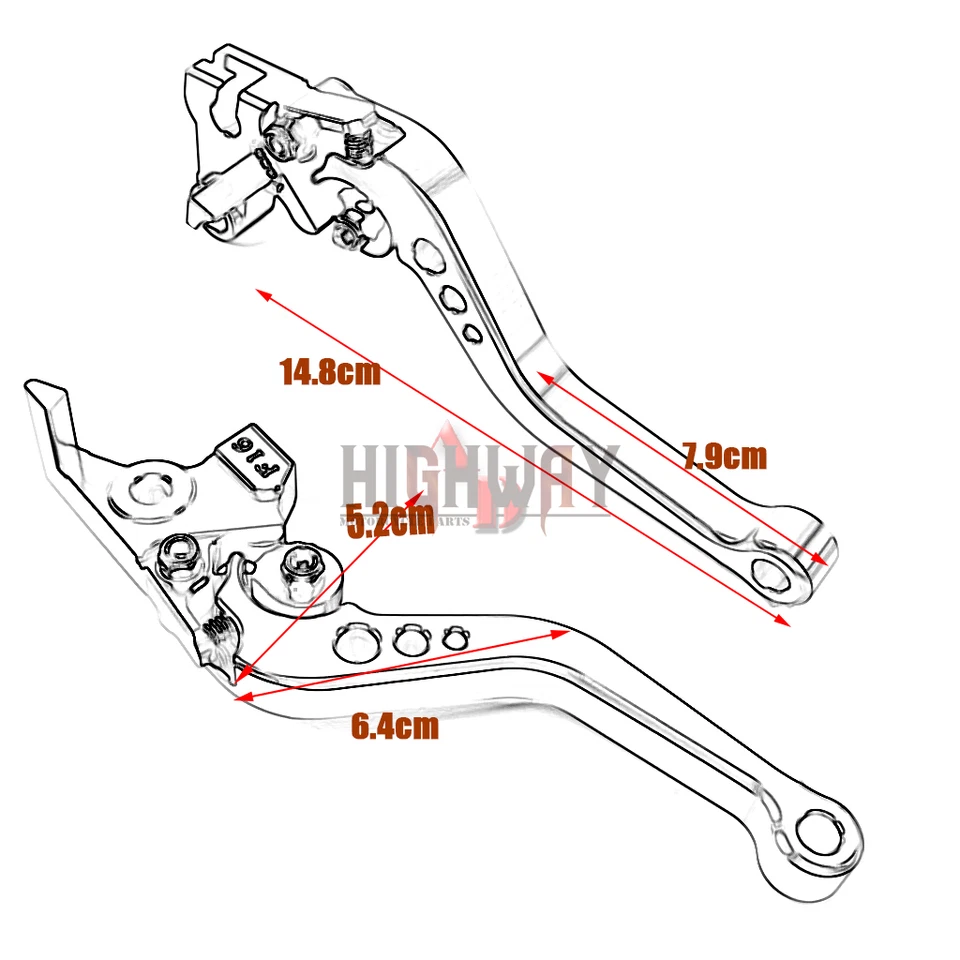 Palancas de embrague de freno ajustables de aluminio CNC para Honda CBR 600 F2, F3, F4, F4i 91-07 Foto 2 de 4