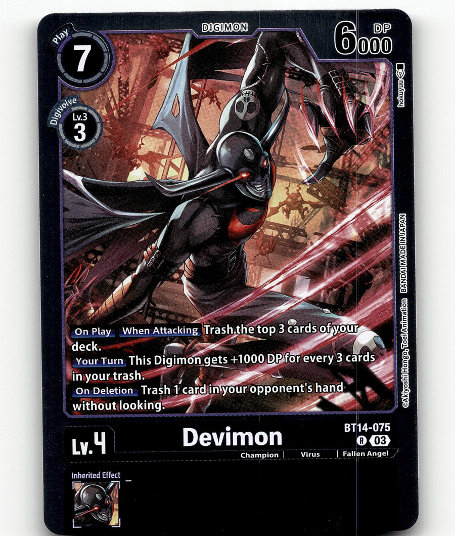 Digimon CCG Devimon BT14-075 R - Blast Ace