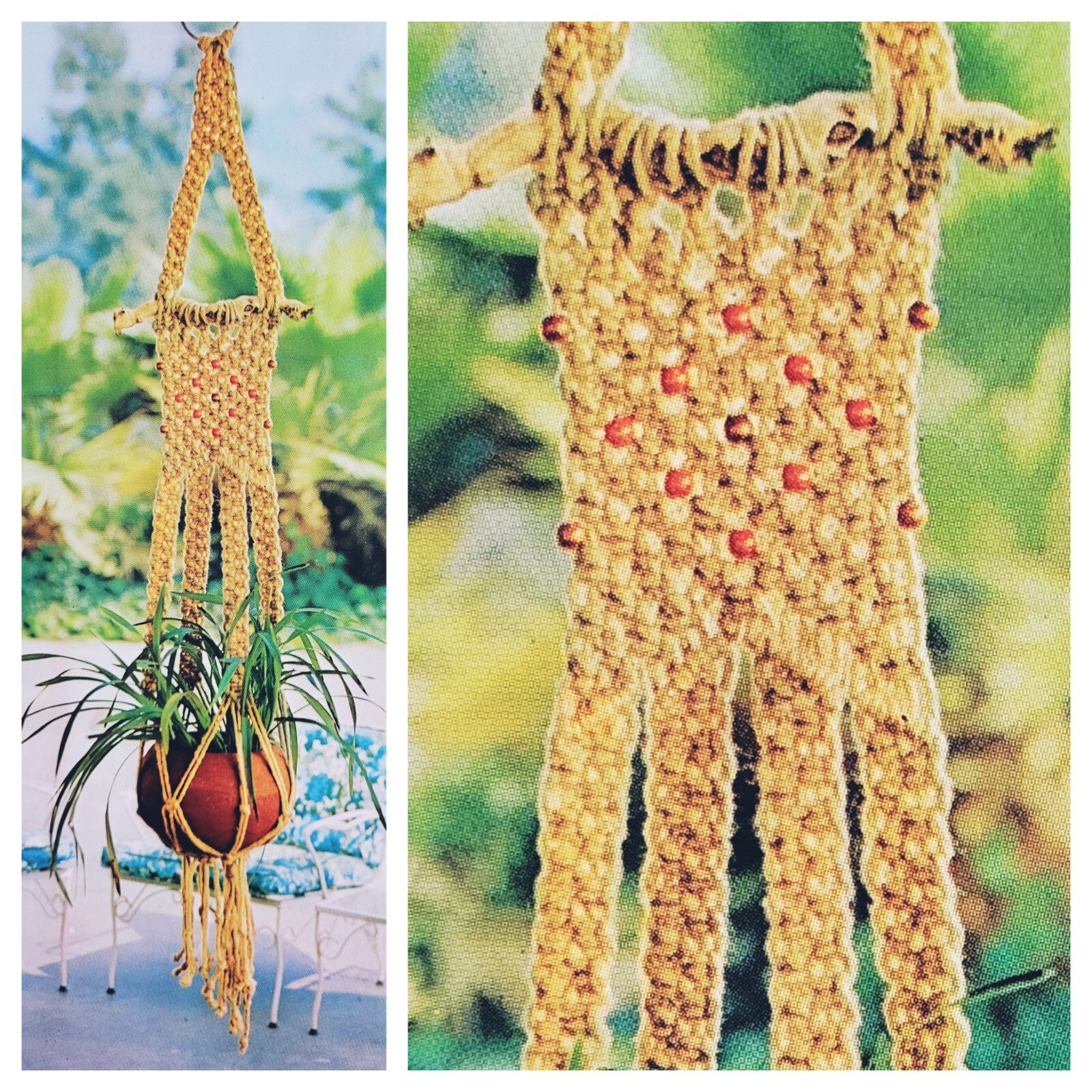 Vintage Craft Course Pub. H-213 "Macrame Hang-Ups" 11 Macrame Projects ©1973