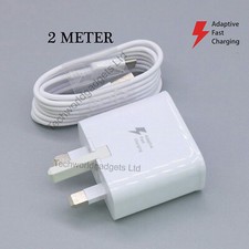 Fast Charger Adapter Plug & 2M USB Charging Cable For Samsung Galaxy Phones Lot