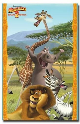 2008 DREAMWORKS MADAGASCAR ESCAPE 2 AFRICA  POSTER 22X34 NEW  - Picture 1 of 1