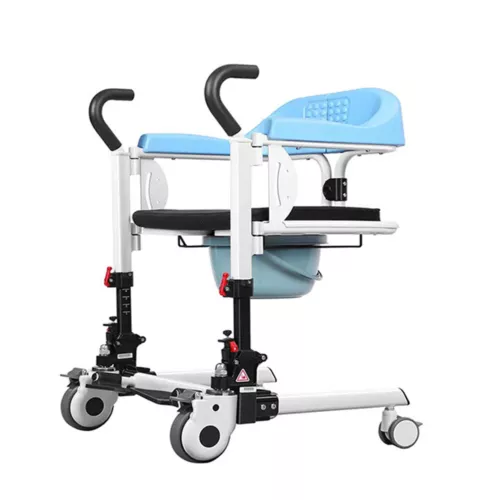 Multifunctional 4in1 Patient Lift Transfer Chair Folding Handicapped Wheelchair - Picture 17 of 19