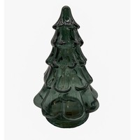 LED Glas Tannenbaum DunkelgrüN Ca. 18 Cm Weihnachten Tischdeko Advent