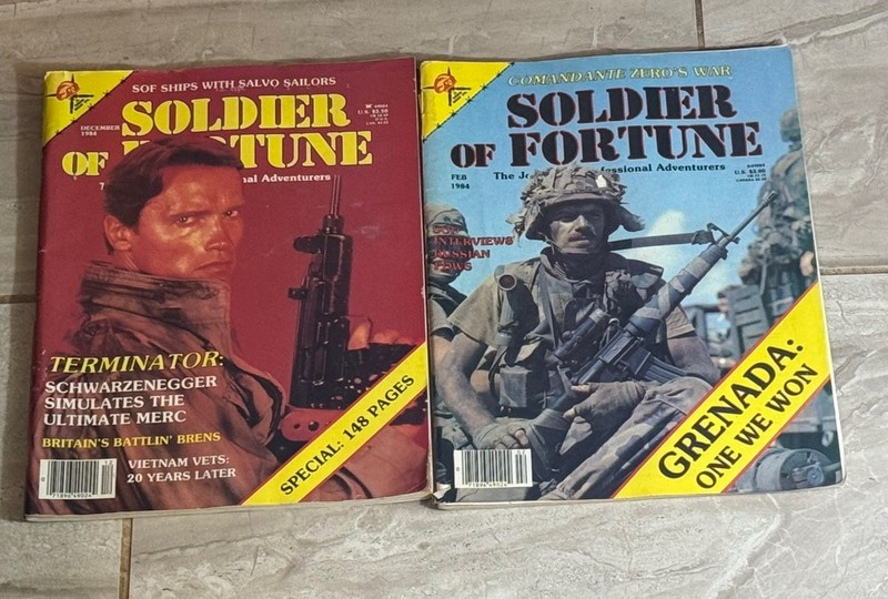 LOT 2 Soldier of Fortune 1984 Issues Arnold Schwarzenegger Grenada One We Won