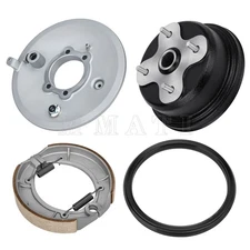 Rear Brake Drum Hub Plate Seal Shoes Assy for Yamaha YFM400FW Kodiak 400 1993-99