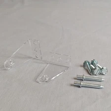 1" Clear Plastic Hold Down Brackets for Mini Blinds and Cellular Shades - 3pair