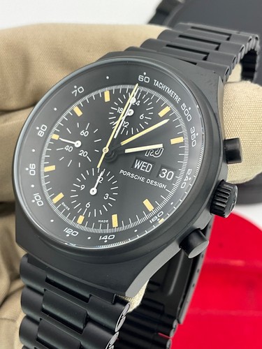 New OS Porsche Design 7176 Orfina TOP GUN Black PVD Lemania 5100 Chronograph