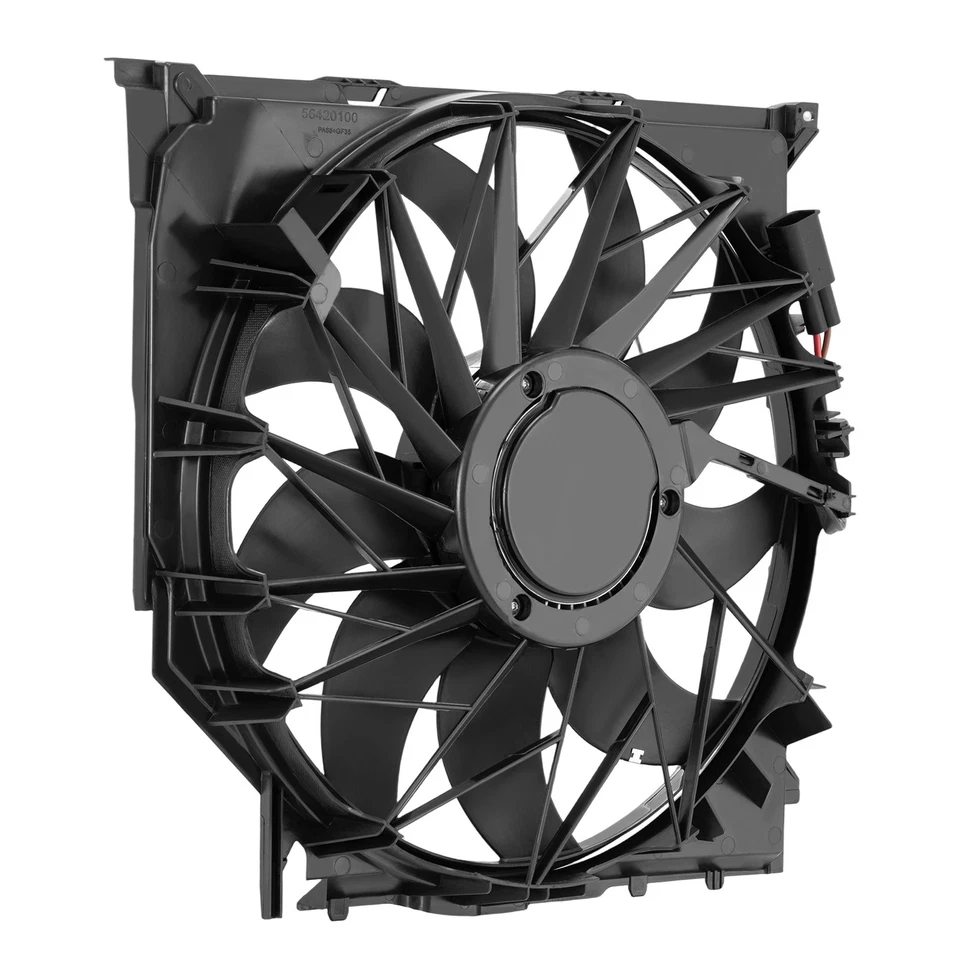 Ventilador de refrigeración del radiador de 3 pines 600 W para BMW X3 2.5i 3.0i 2004 2005-2010 17113442089 Foto 4 de 4