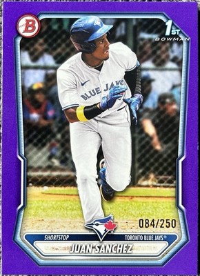 Juan Sanchez 2026 Bowman 1st Paper Purple #/250 #BP-25 Blue Jays bk196