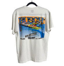 Vintage 1992 Busch Beer Riva Yamaha Boat Racing T Shirt Screen Stars Best L USA