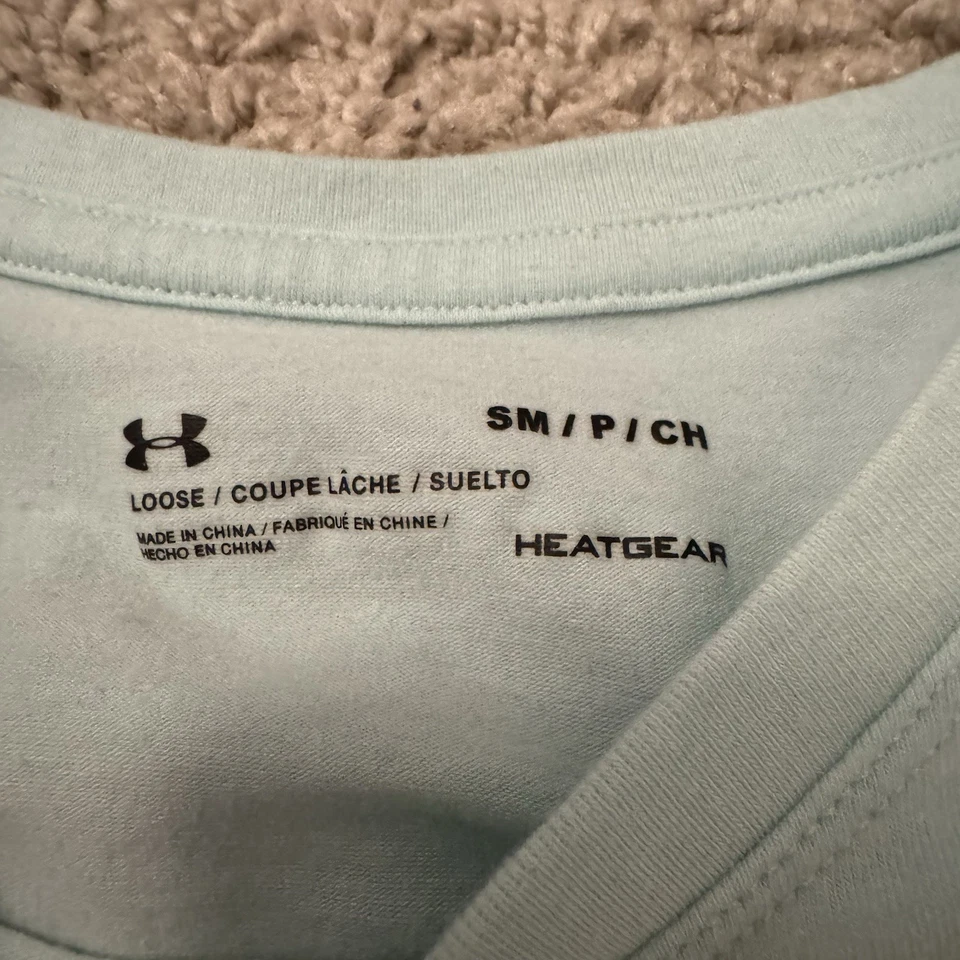 Camisa Under Armour Manga Larga Para Mujer Pequeña Cola de Camisa Logo Como Nueva Suelta Heatgear Foto 3 de 4