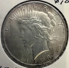 1923-P $1 Peace Silver Dollar - some obverse scratches