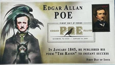 BDAOCITW KSC Cachets 4377 Edgar Allan Poe The Raven 