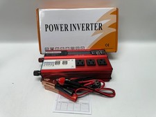 Power Inverter, US Plug AC 110V 500W LCD Display with 3 Sockets and 4 USB Fast C