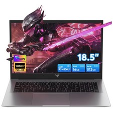 ACEMAGIC 18,5 Zoll Laptop AMD 4300U 16GB LPDDR4 512GB SSD 1080P WiFi Win 11 Pro