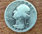 1944 P Washinton Quarter 5.63 Grams Silver