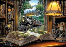 Vintage Train Jigsaw Puzzle 1000 Pieces 27.6 x 19.7 Inch