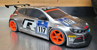 Tamiya Karosserie 1:10 Volkswagen Scirocco mit Radsatz