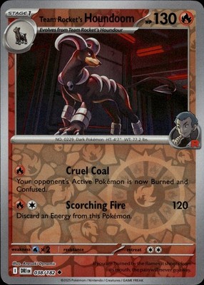Team Rocket's Houndoom - 038/182 Reverse Holo Uncommon SV10: Destined Rivals 038