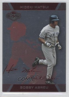 2007 Topps Co-Signers Silver Red 95/199 Bobby Abreu Hideki Matsui #80 2u3