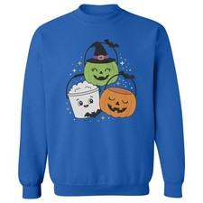Witchy Pumpkin Trio Halloween Graphic Unisex Crewneck Sweatshirt