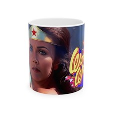 Wonder Woman Ceramic Mug 11oz, Lynda Carter, Wonder Woman TV Show, TV Fan Gift