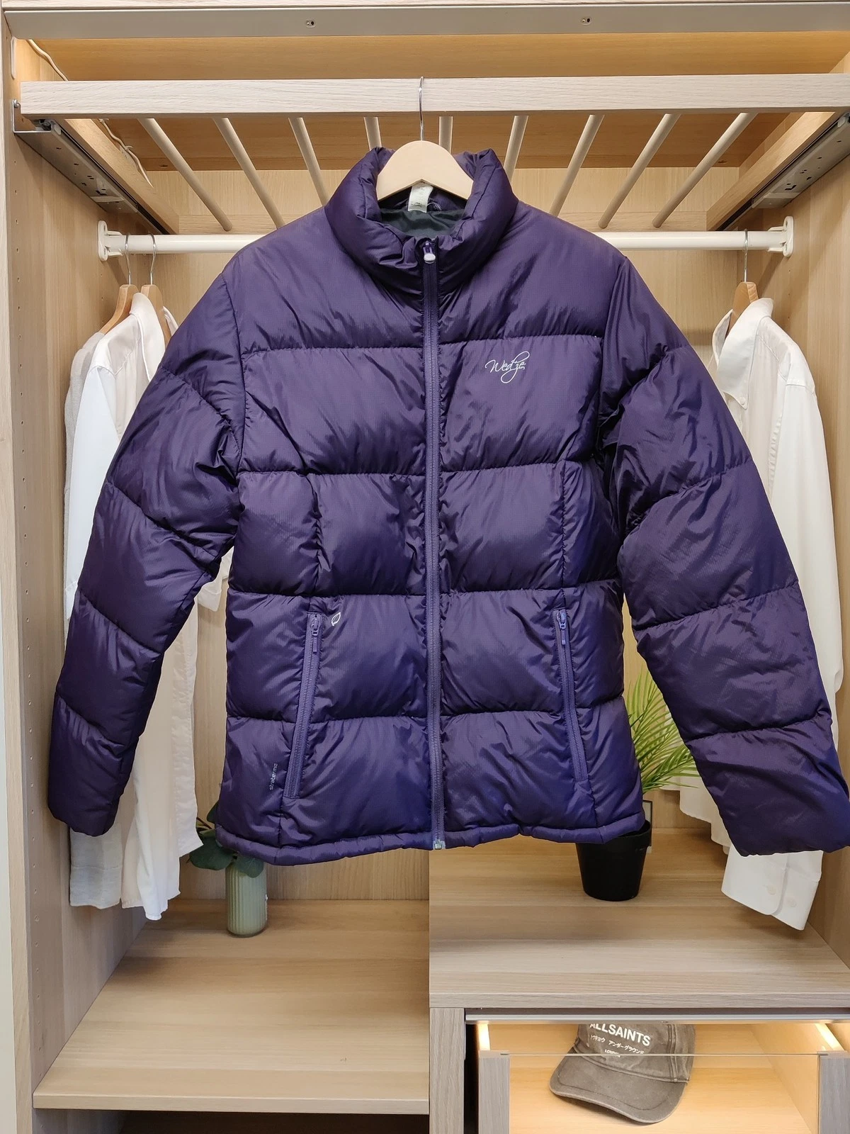 WED'ZE COAT JACKET UK 12 PURPLE DOWN PUFFER ACTIVE SKI SNOW STRATERMIC WOMENS