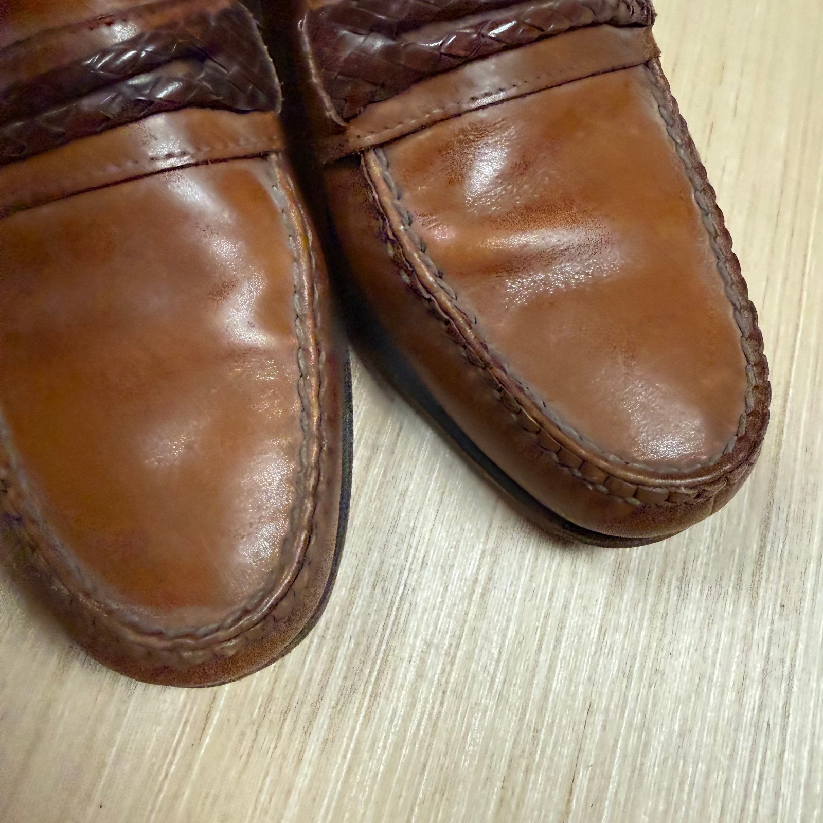 Allen Edmonds Newcomb Made in USA Brown Leather Penny Loafer Shoes men's 10.5 D