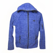 New Balance Womens S Full Zip Hooded Jacket Blue