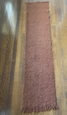 Vintage Scottish Mohair Scarf Cinnamon Red Handwoven 68.5  Scotland