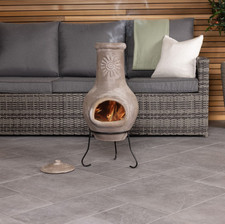 Outdoor Medium Natural Clay Chiminea Patio Heater - grade B return RRP £69.99